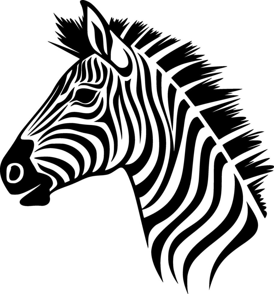 zebra, Preto e branco ilustração vetor