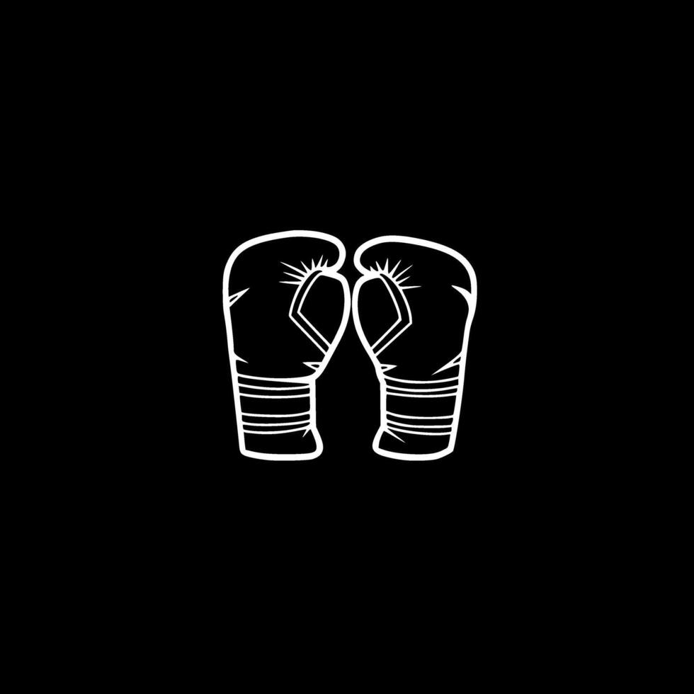 boxe luvas, minimalista e simples silhueta - ilustração vetor