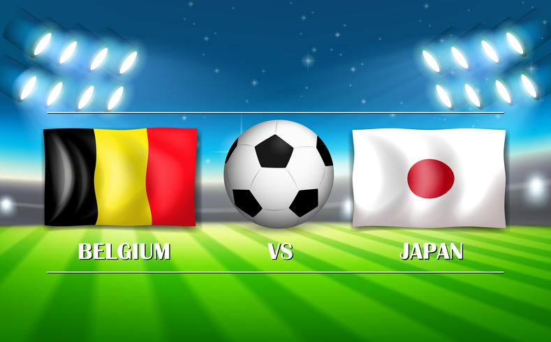 Modelo de Bélgica VS Japão vetor