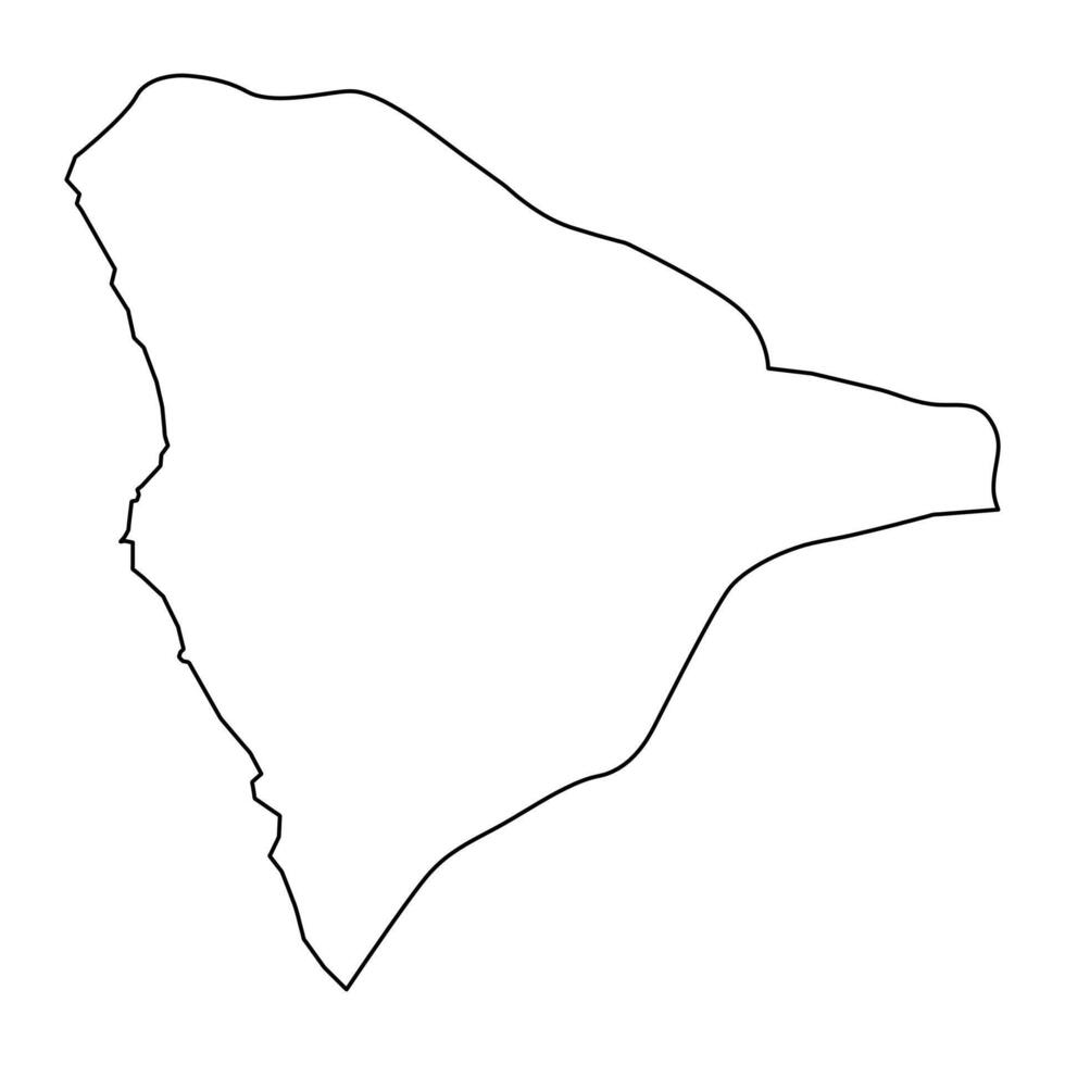 santo Peter freguesia mapa, administrativo divisão do dominica. ilustração. vetor