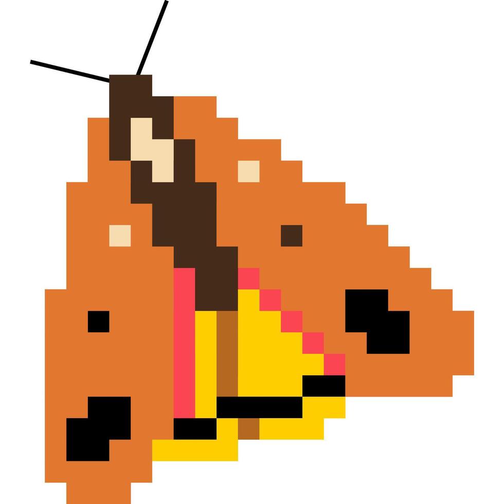 borboleta desenho animado ícone dentro pixel estilo vetor