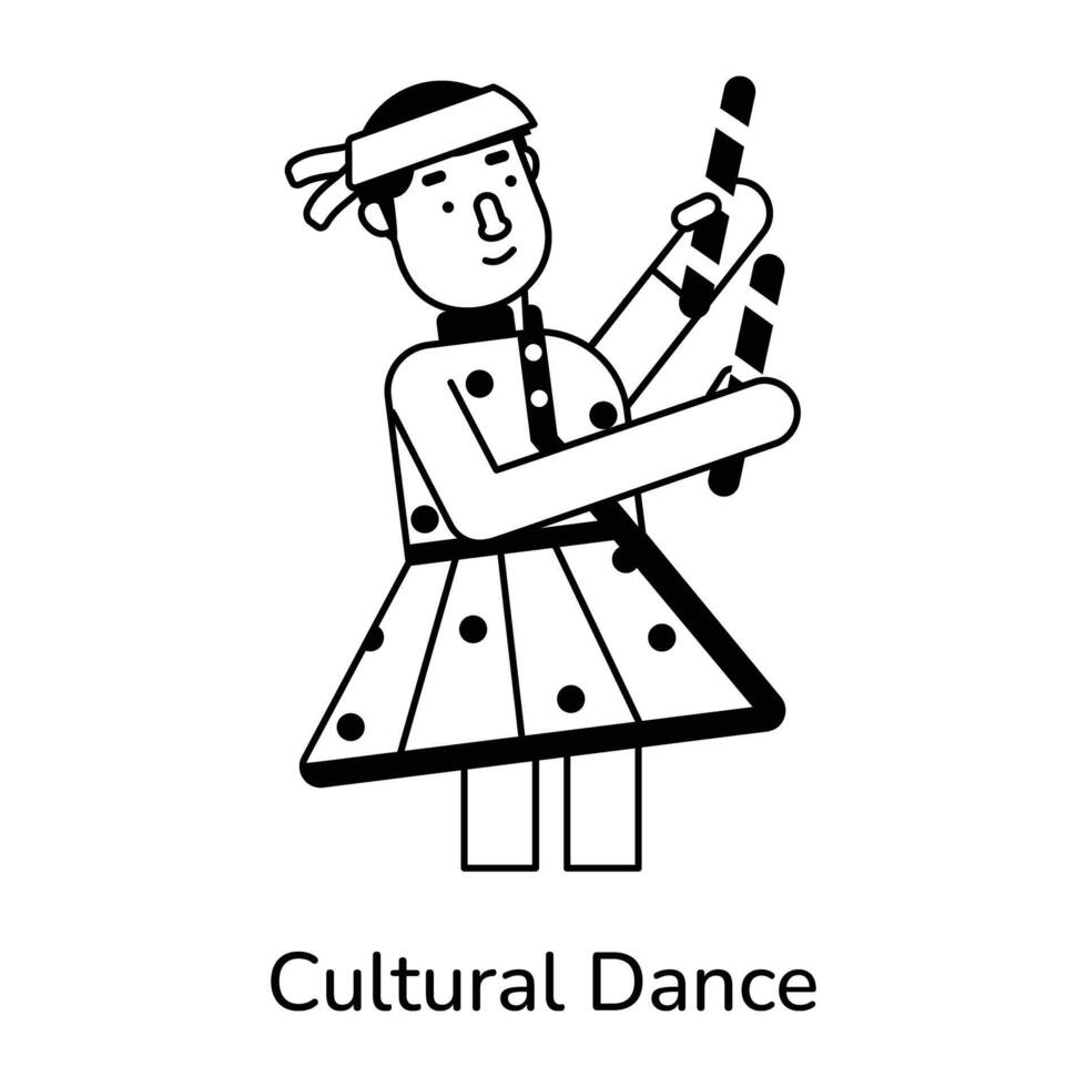 na moda cultural dança vetor