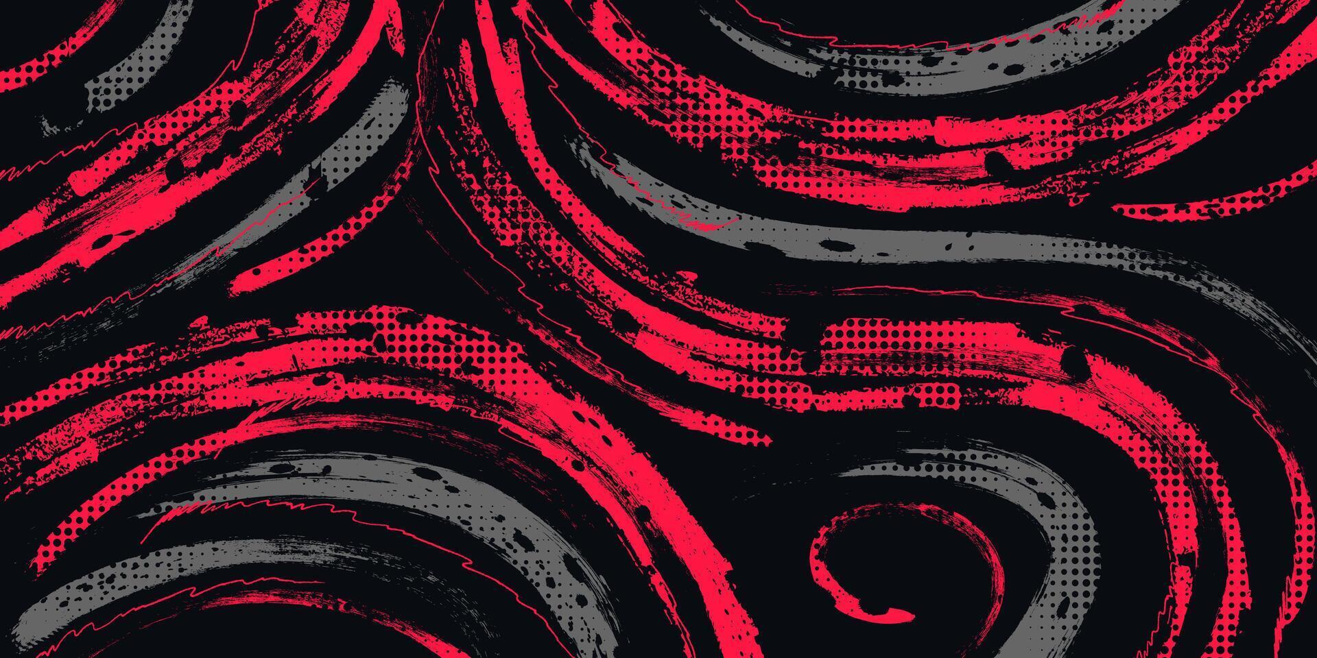 abstrato grunge fundo com vermelho e cinzento escova textura. criativo Projeto para Esportes fundo com meio-tom efeito vetor