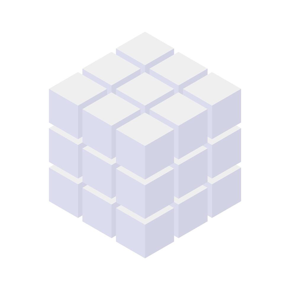 tridimensional cubo ícone. vetor