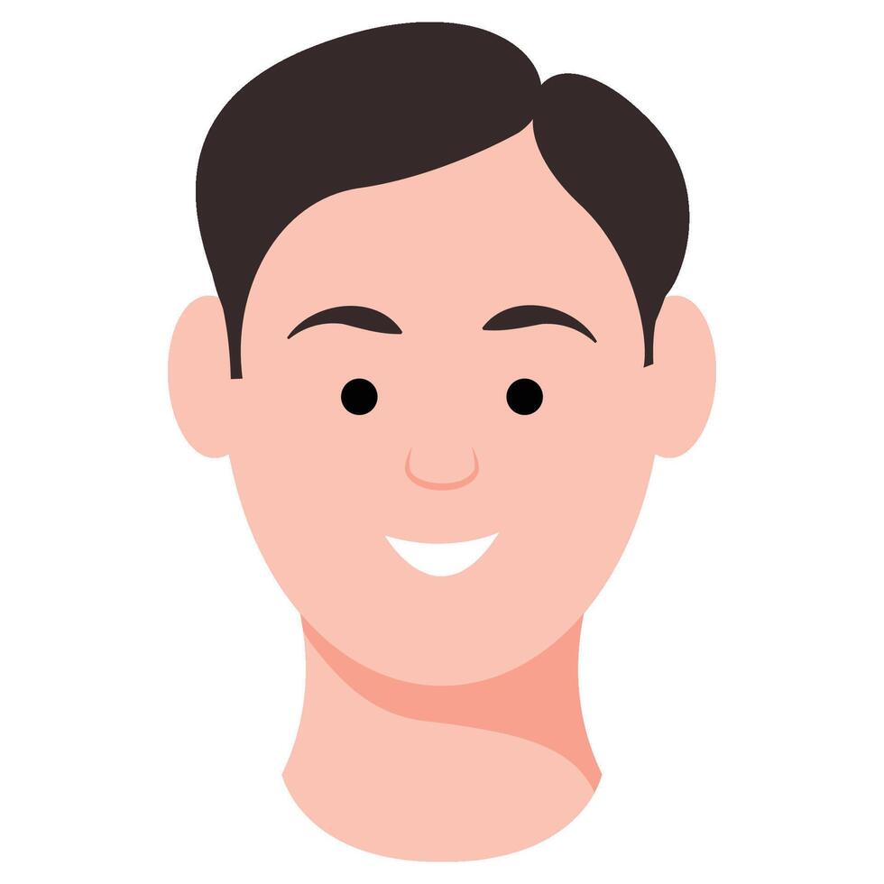 avatar face para masculino expressão vetor