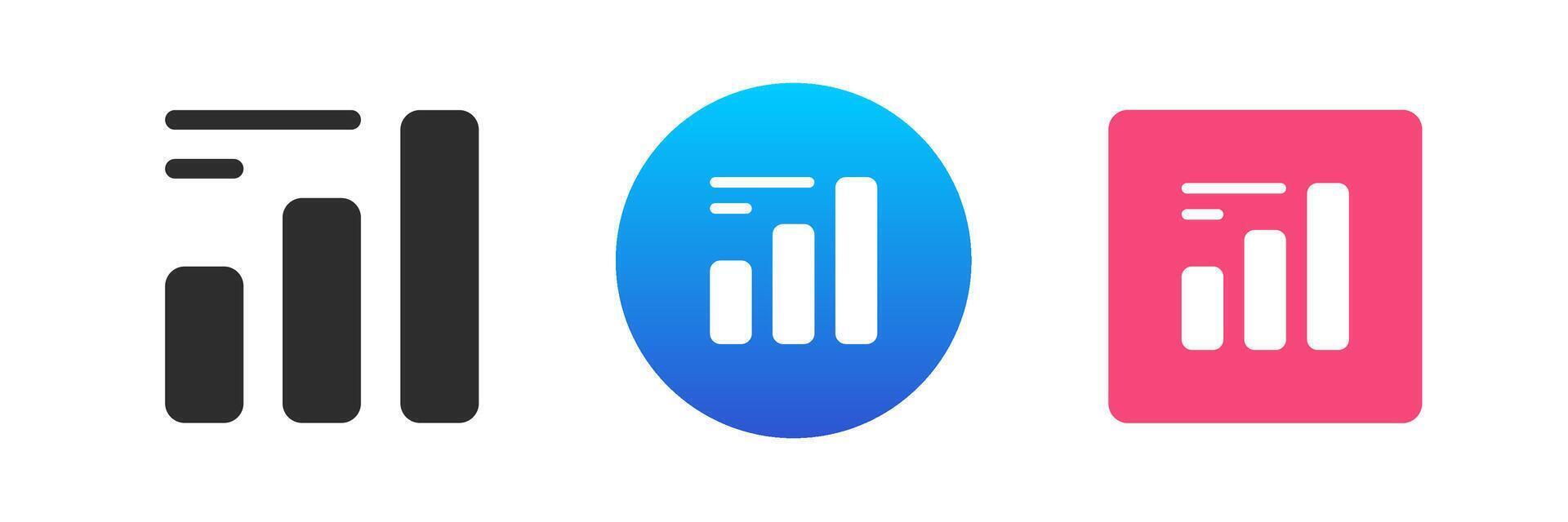 Barra gráfico lucro crescimento diagrama Estatísticas analisando corporativo financeiro em formação ícone conjunto plano vetor