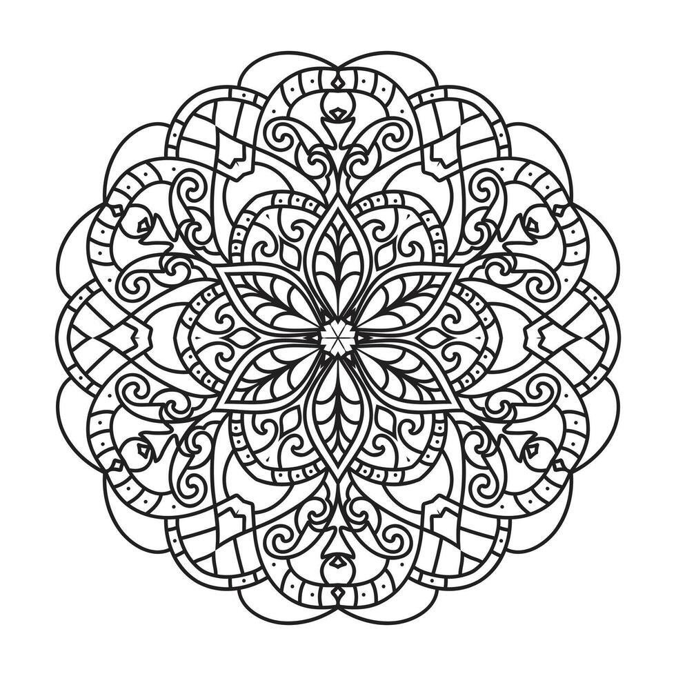 mandala para adulto coloração página vetor