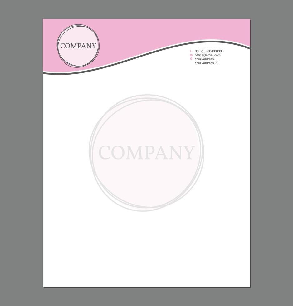 feminino papel timbrado modelo para impressão com logotipo vetor