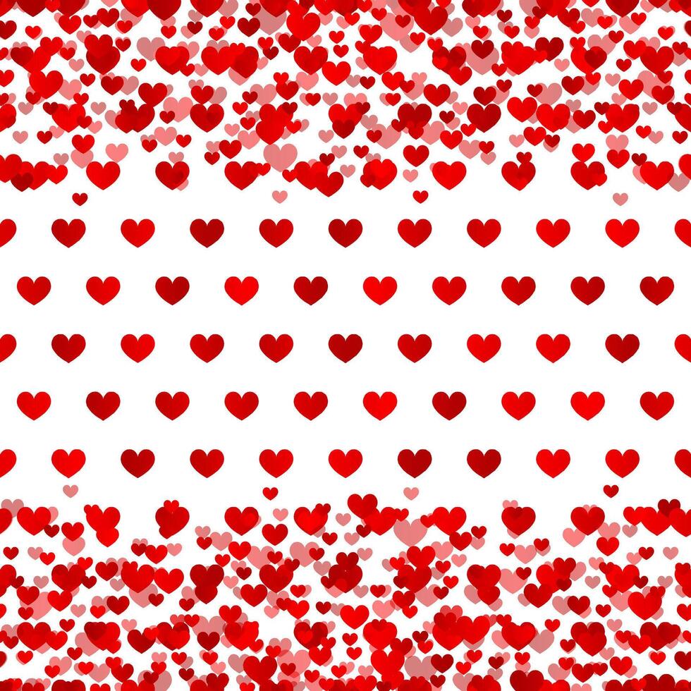 vermelho corações em branco fundo horizontal padronizar Projeto para dia dos namorados dia vetor