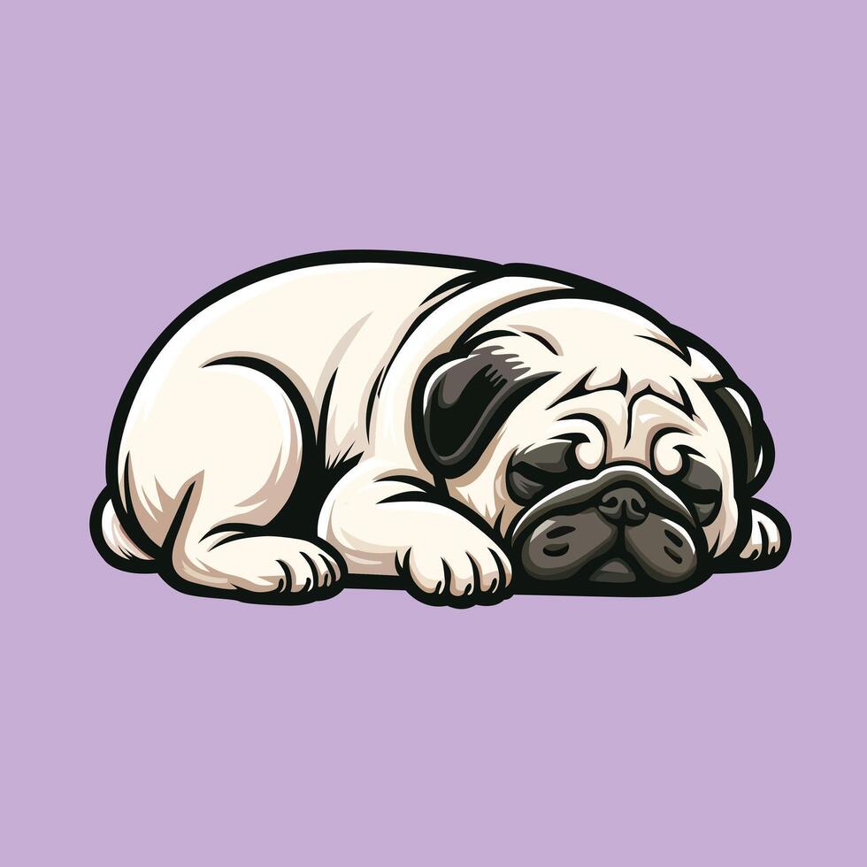 pug cachorro Não ilustração vetor