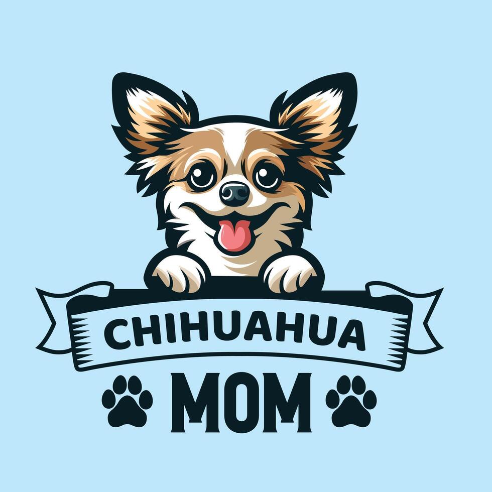 chihuahua mãe camiseta Projeto vetor