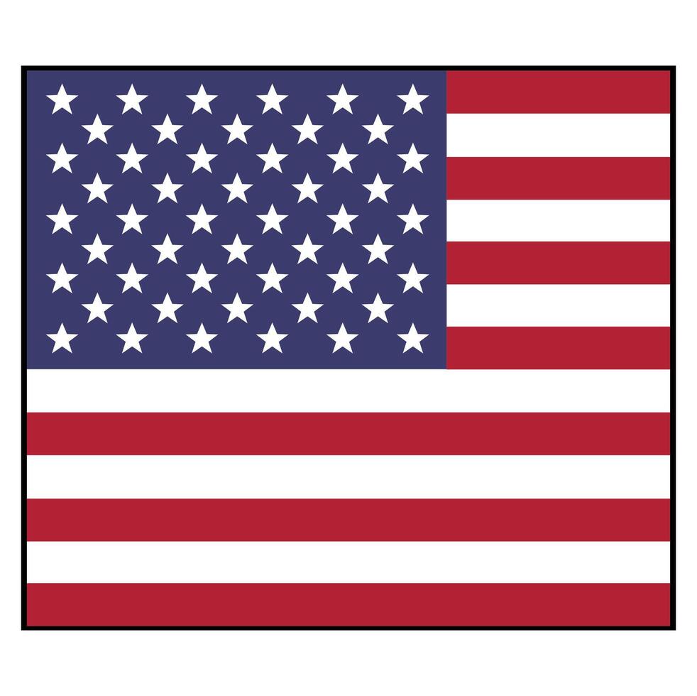 desenho da bandeira americana vetor