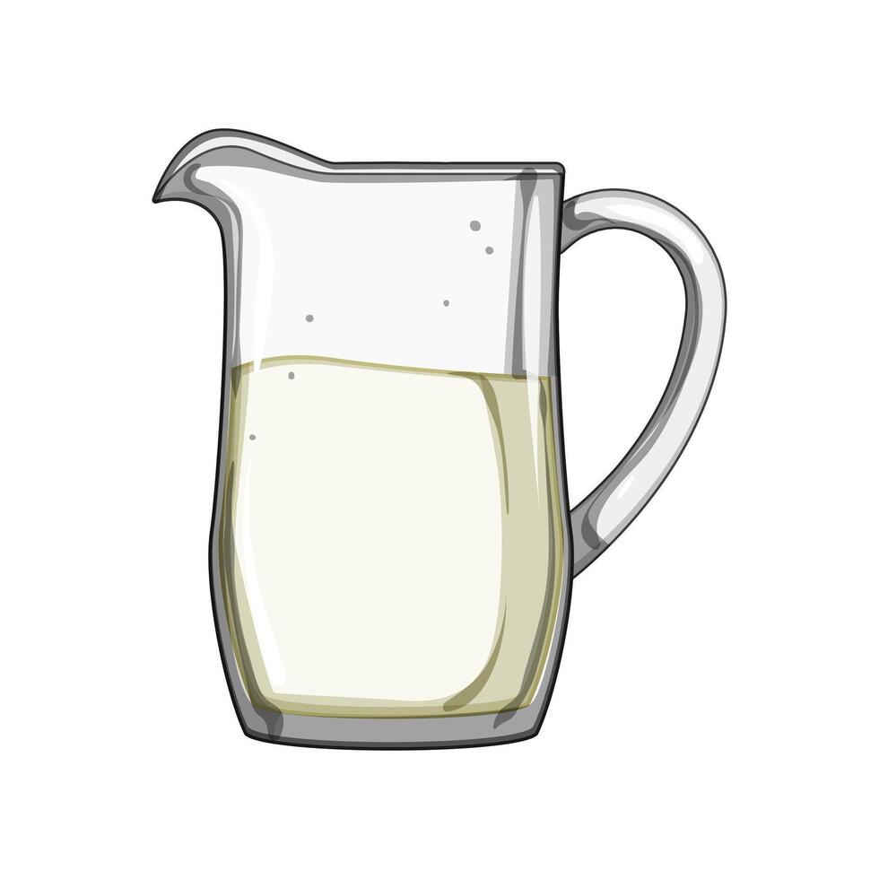 jarro leite jarro desenho animado ilustração vetor