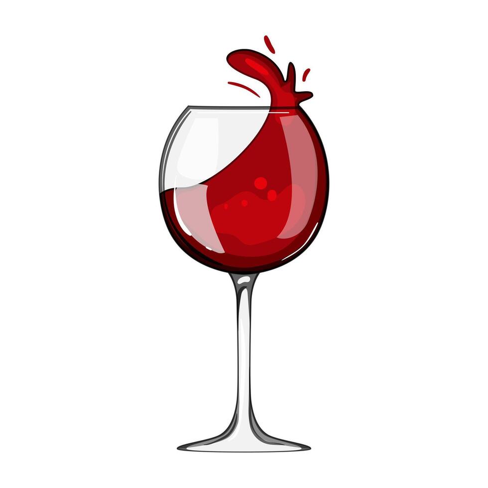 champanhe vinho vidro desenho animado ilustração vetor