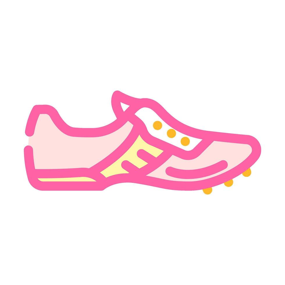 Atlético sapatos roupas cor ícone ilustração vetor