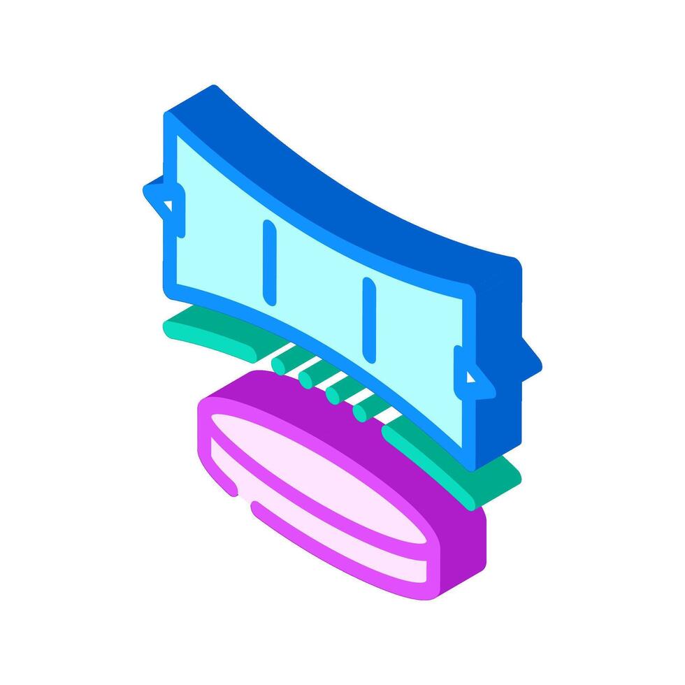 virtual etapa isométrico ícone ilustração vetor