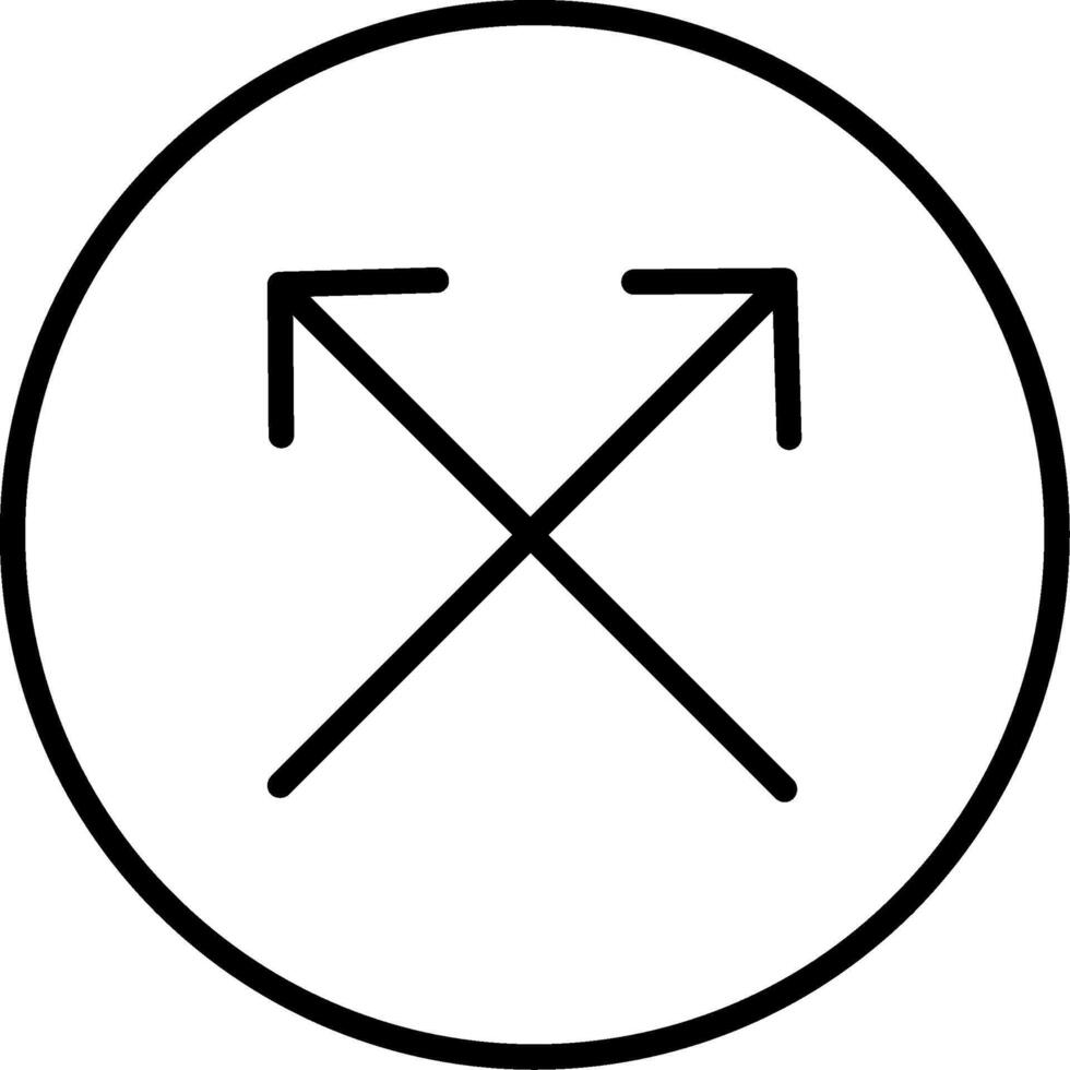 ícone de linha de interseção vetor