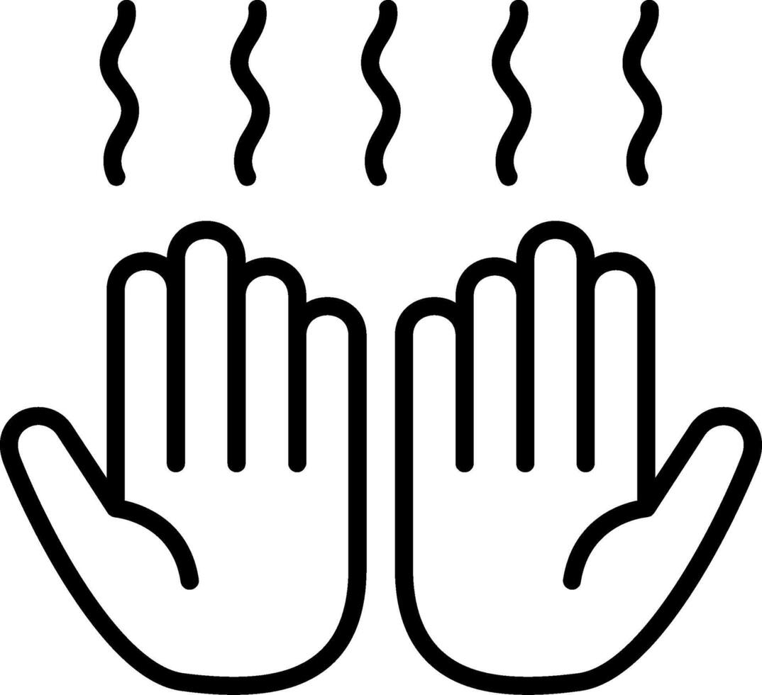 ícone de linha de secador de mãos vetor