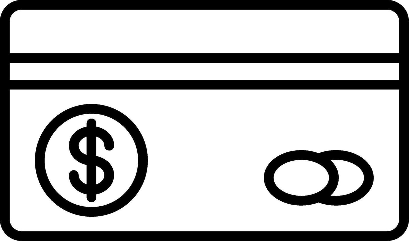 ícone de linha de cartão de crédito vetor