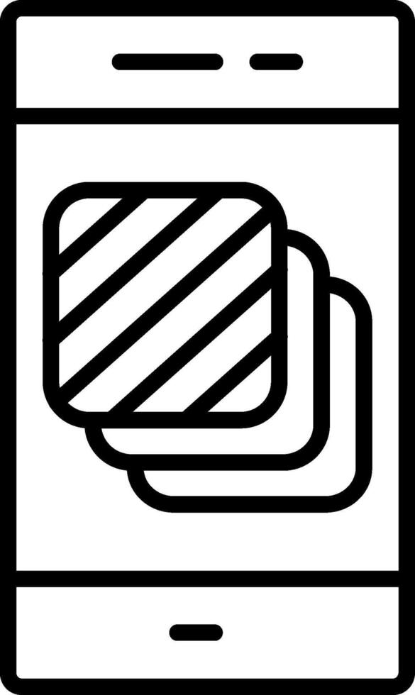 ícone de linha de camadas vetor
