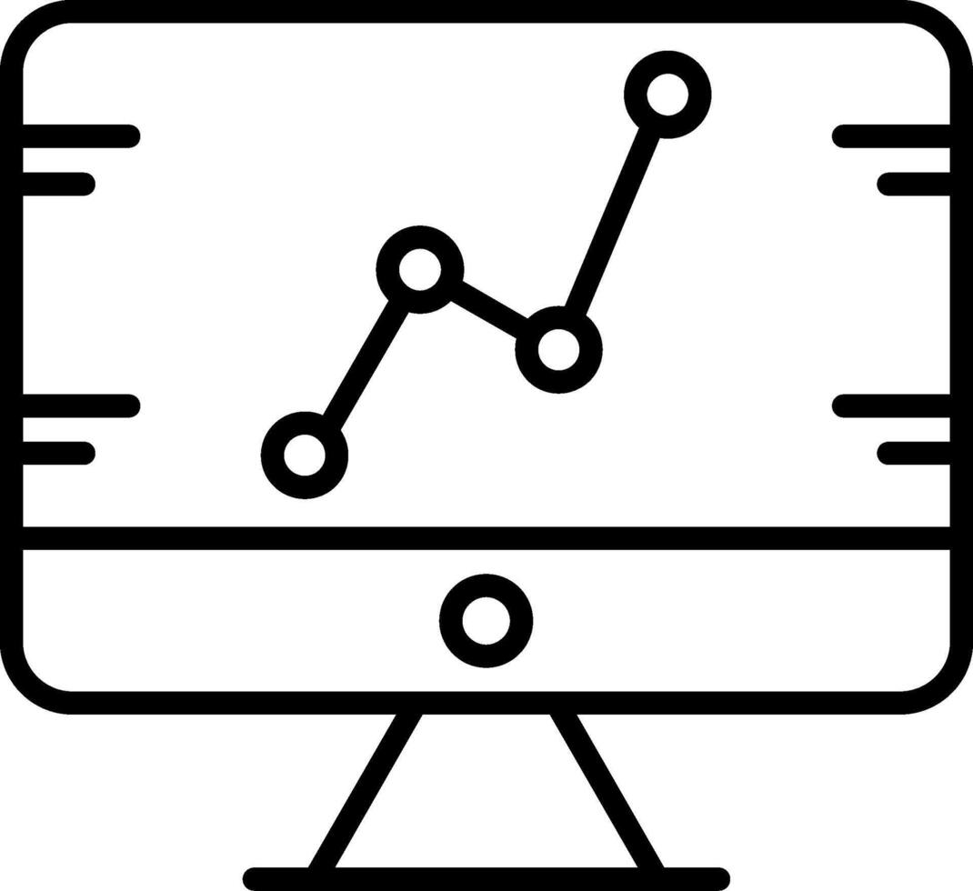 ícone de linha de estatísticas vetor