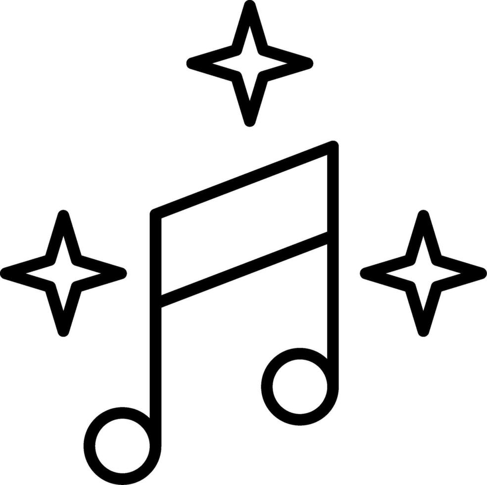 ícone de linha de música vetor