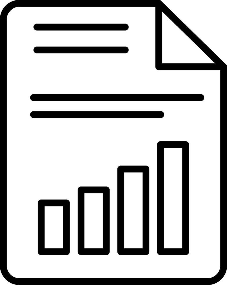 ícone de linha de documento vetor