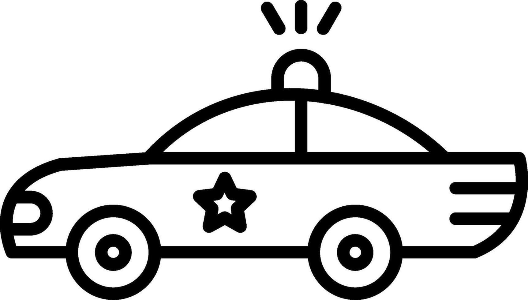 ícone da linha do carro da polícia vetor