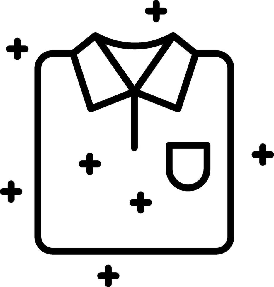 ícone de linha de camisa vetor