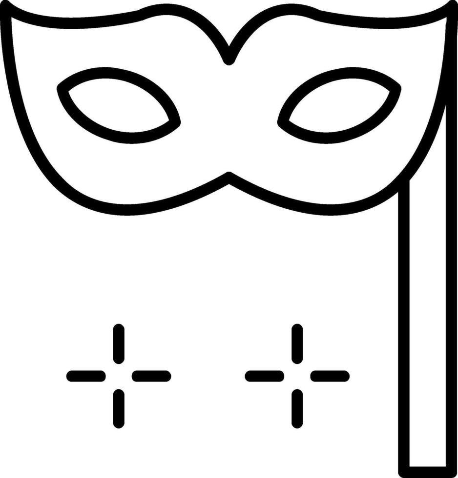 ícone de linha de máscara vetor