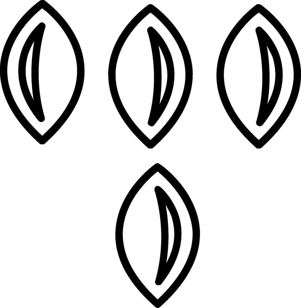 ícone da linha de semente vetor