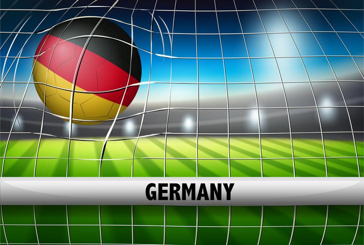 Objetivo da bandeira alemã de futebol vetor