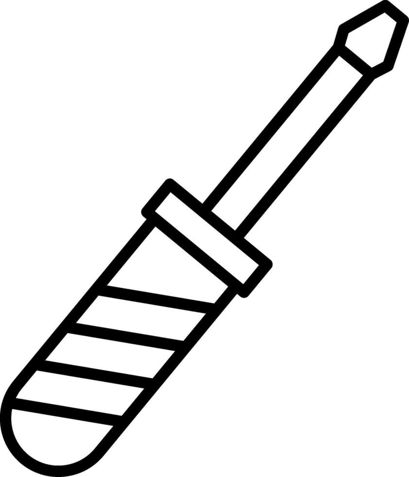 ícone de linha de chave de fenda vetor