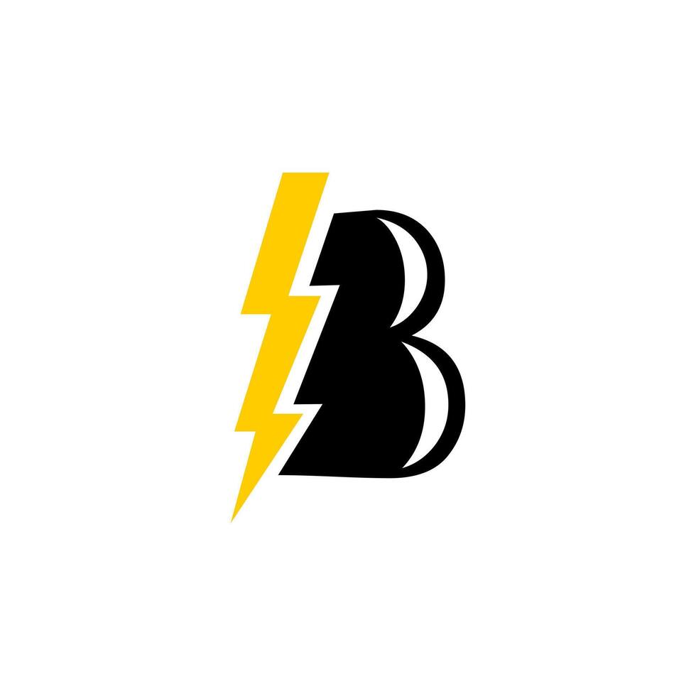 carta b tempestade poder logotipo Projeto vetor