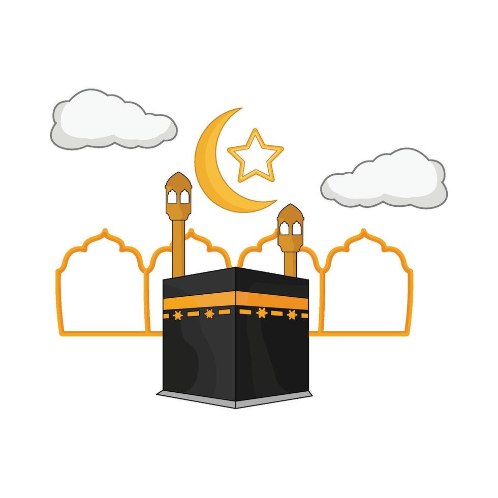 ilustração do kaaba vetor