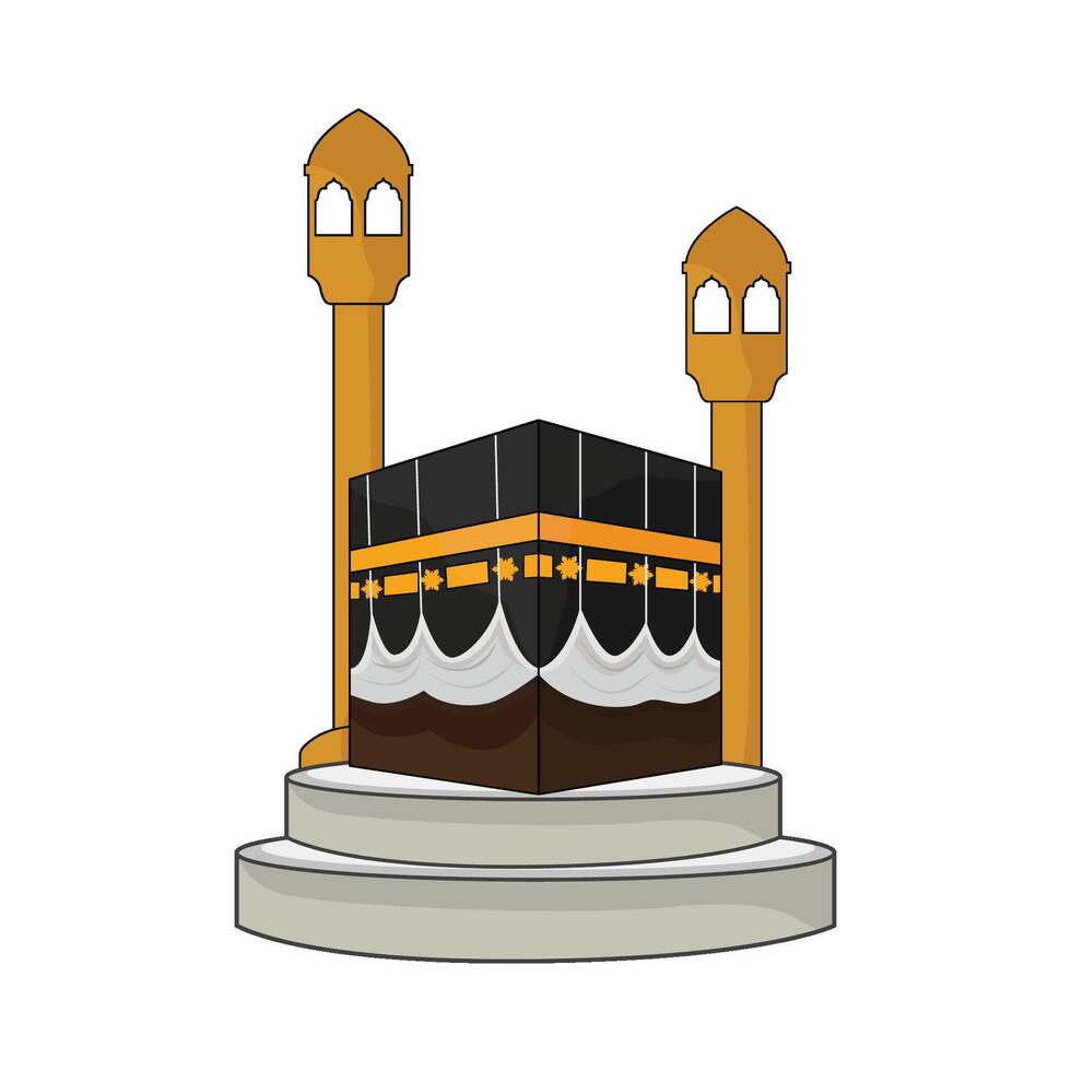 ilustração do kaaba vetor