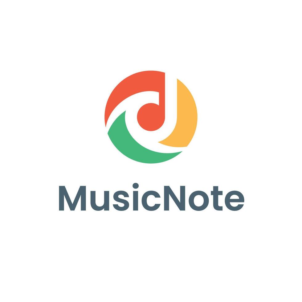 música Nota audio registro som logotipo vetor