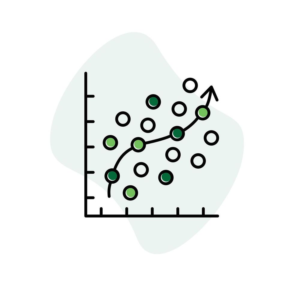preditivo regressão modelagem ícone Projeto vetor