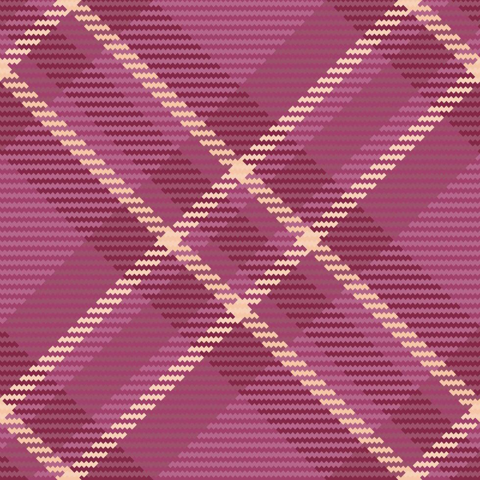 efeito fundo xadrez textura, caminho têxtil padronizar tecido. cenário desatado tartan Verifica dentro Rosa e luz cores. vetor