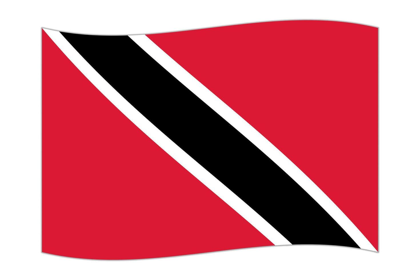 acenando bandeira do a país trinidad e tobago. ilustração. vetor