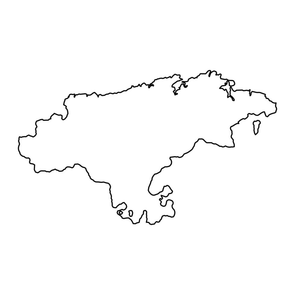 mapa do a província do uma Cantábria, administrativo divisão do Espanha. ilustração. vetor