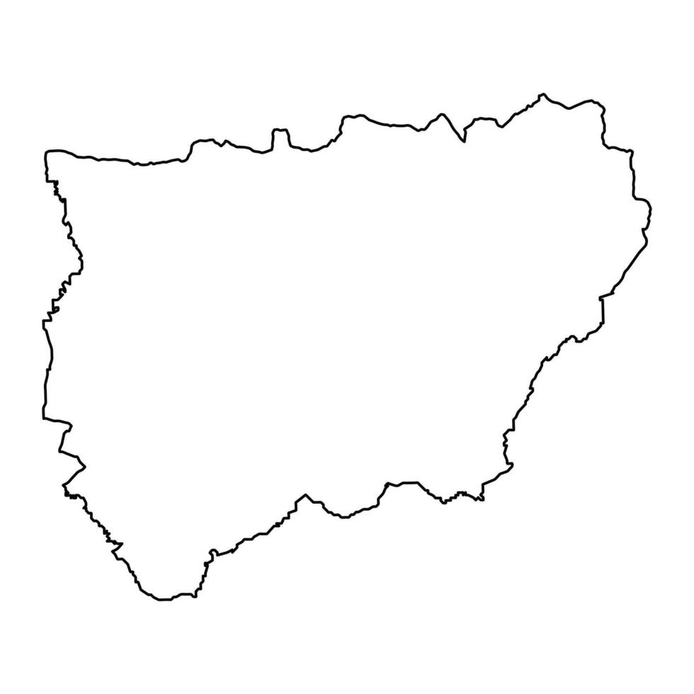 mapa do a província do uma Jaén, administrativo divisão do Espanha. ilustração. vetor