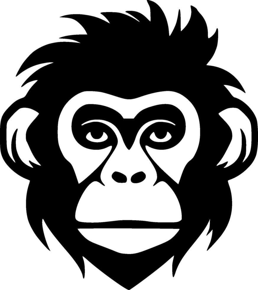 macaco - minimalista e plano logotipo - ilustração vetor