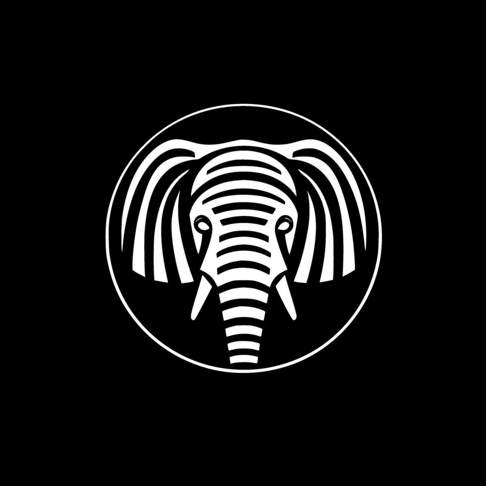 elefante - minimalista e plano logotipo - ilustração vetor