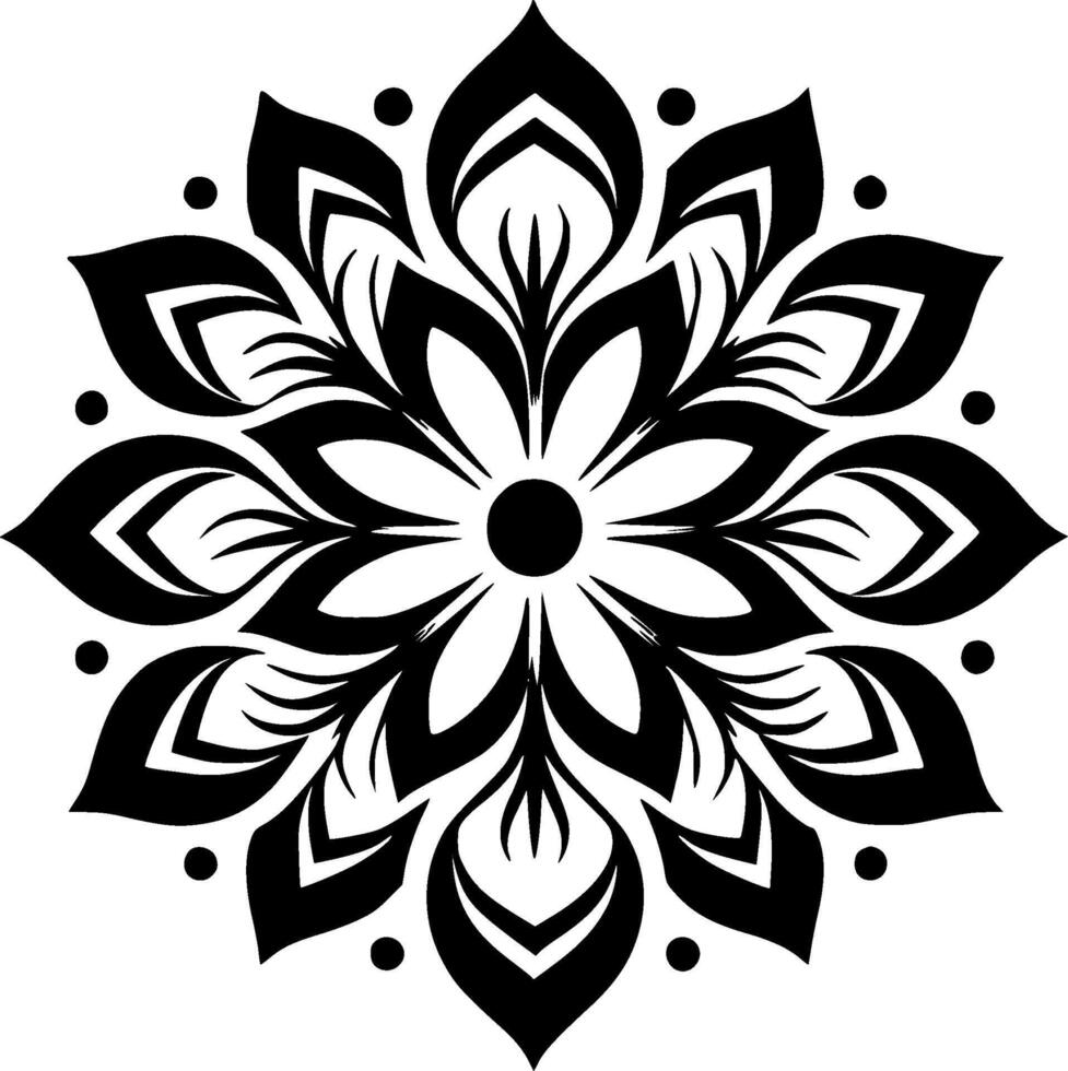 mandala, minimalista e simples silhueta - ilustração vetor