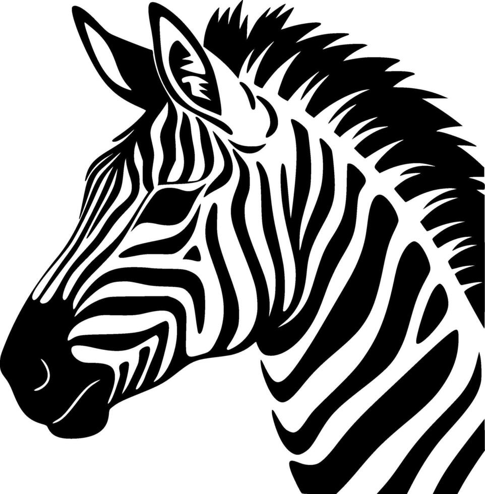 zebra - minimalista e plano logotipo - ilustração vetor