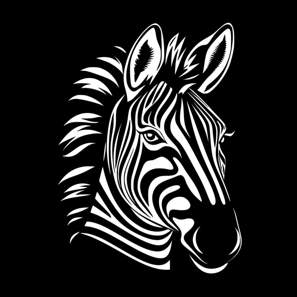 zebra bebê, Preto e branco ilustração vetor