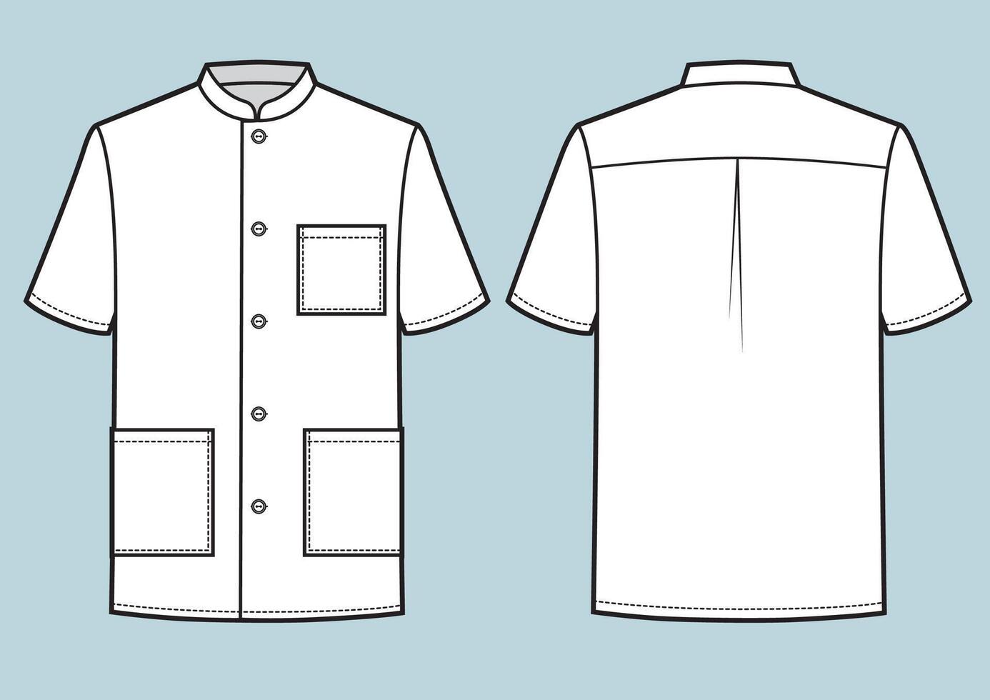 médico médico trabalhando camisa. moda esboço ilustração vetor