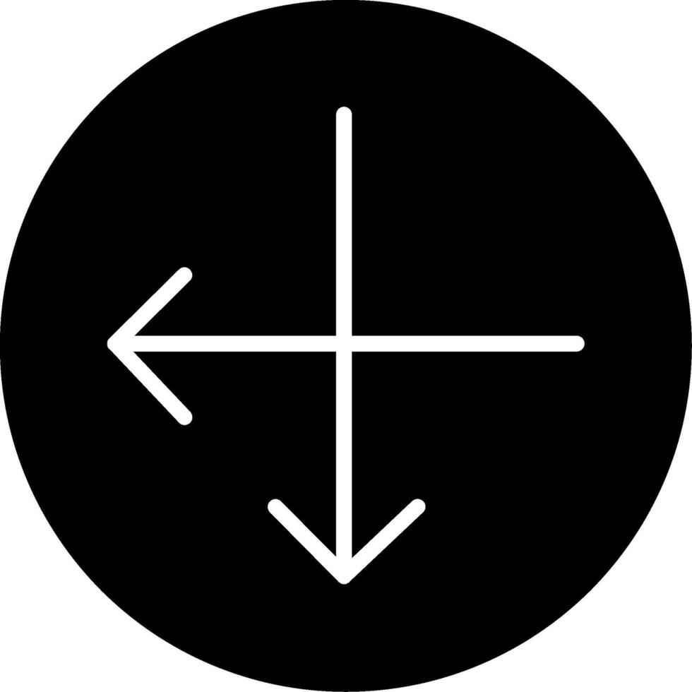 ícone de glifo de interseção vetor