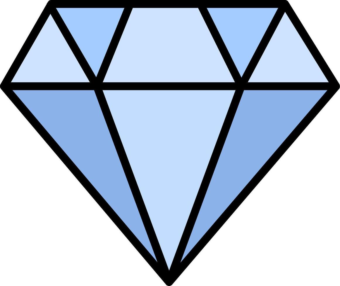 diamante linha preenchidas ícone vetor